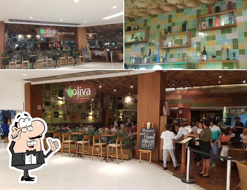 O interior do Oliva Gourmet