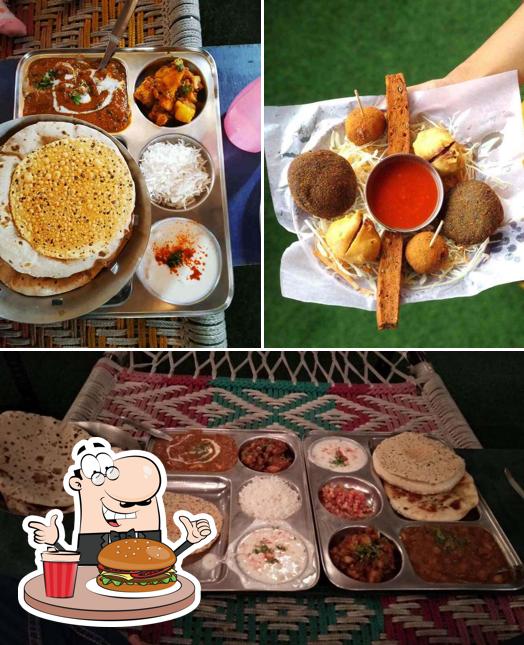 Order a burger at Kapoor's Cafe