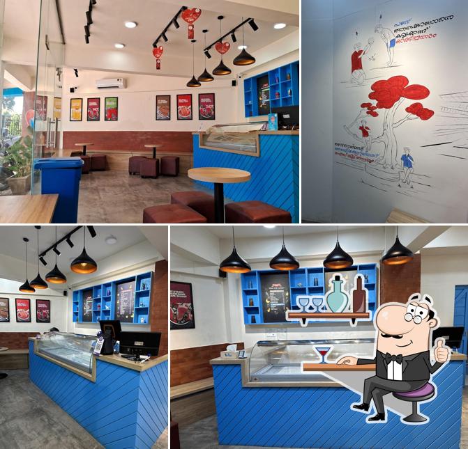 The interior of Peni Ice Candy - Kuravankonam