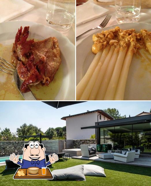 La cibo e interni del ristorante