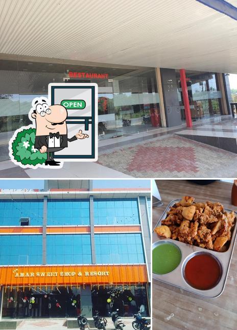 Enjoy the view at the outside area of Amar sweets and resturant