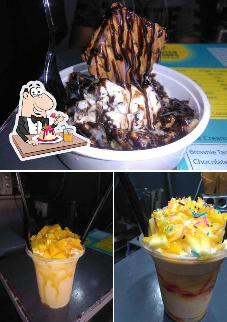 Frozen Scoops serves a number of desserts