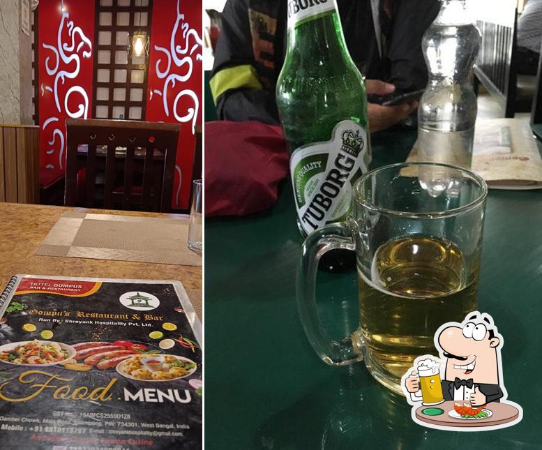 Enjoy a glass of light or dark beer