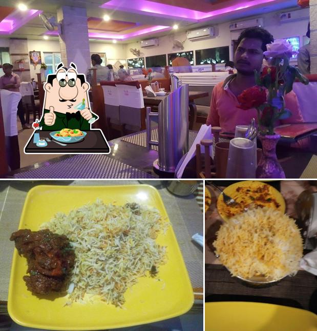 Check out the image displaying food and interior at Helapuri Restaurant