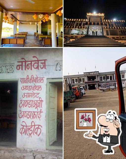 Take a seat at one of the tables at Hotel Sarpanch