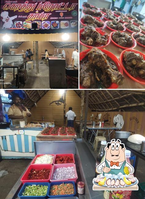 Try out seafood at Chengai Kudil Koththuparotta