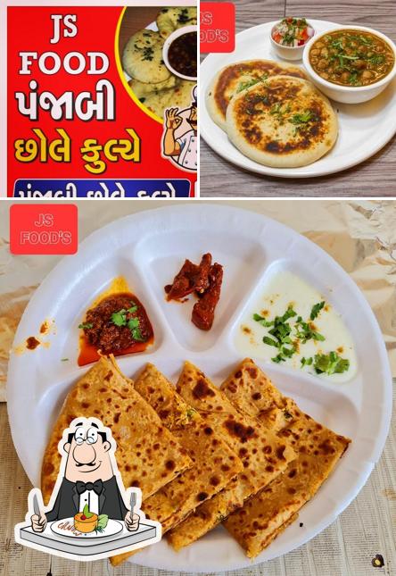 Food at Punjabi chole Kulche & Paratha's