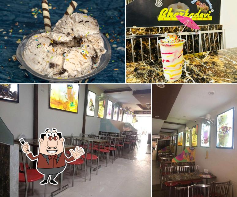 This is the picture showing food and interior at Bharkadevi Ice Cream