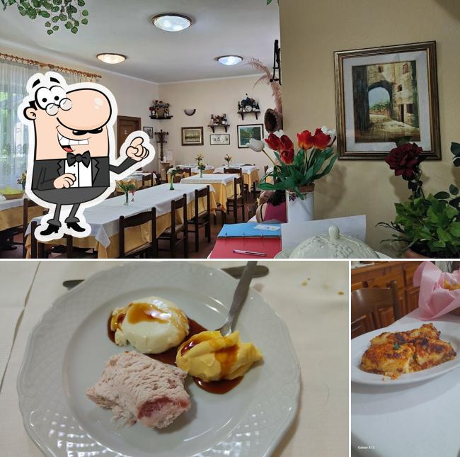 La interni e cibo del ristorante