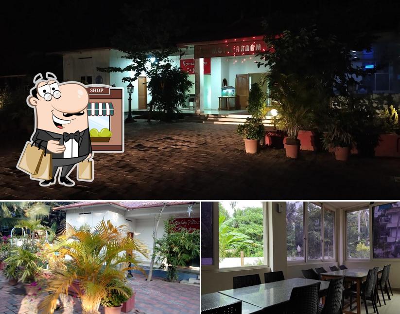 The restaurant's exterior and interior