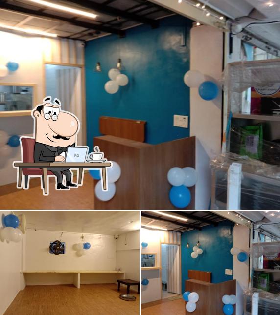 Take a seat at one of the tables at EAT'S TIME