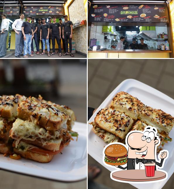 Order a burger at Say Cheese Parel