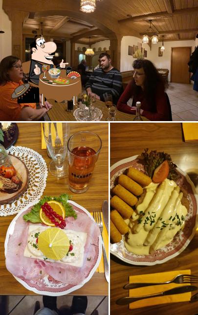 Die lebensmittel und bartheke des Restaurants