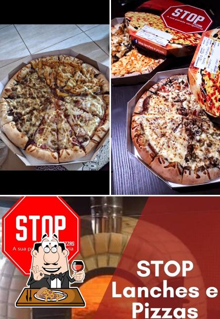Peça pizza no STOP pizzaria