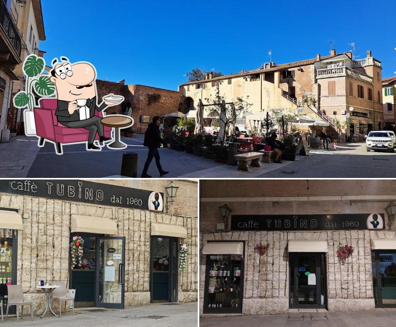 La immagine di interni e esterno da Caffé Tubino