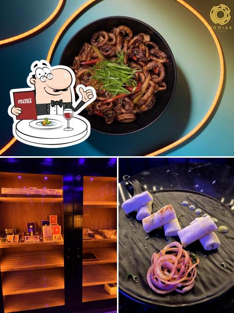 Among different things one can find food and exterior at Zodiak Lounge