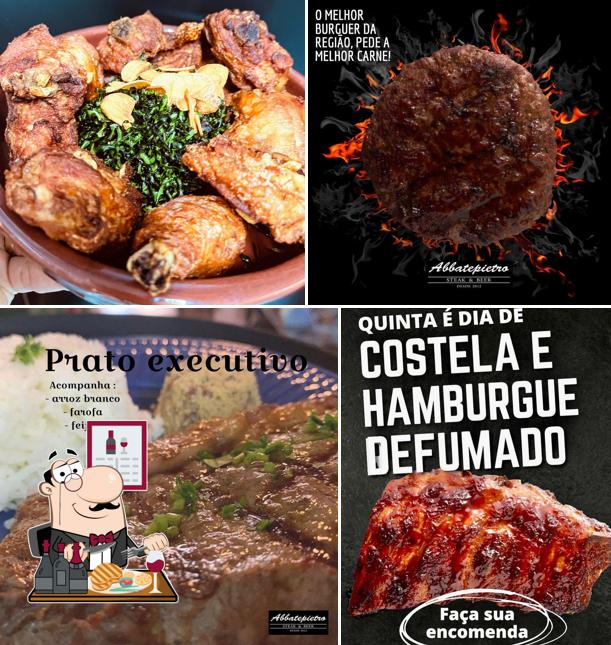 Abbatepietro Steak & Beer serve refeições de carne