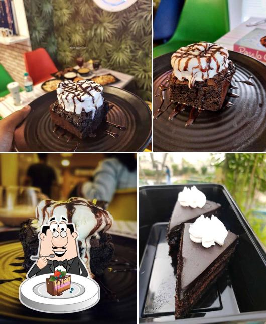 Chocolate cake at The Little Bistro