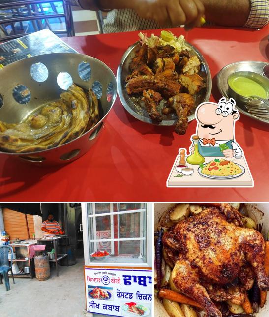 This is the picture depicting food and interior at Sial Koti Dhaba