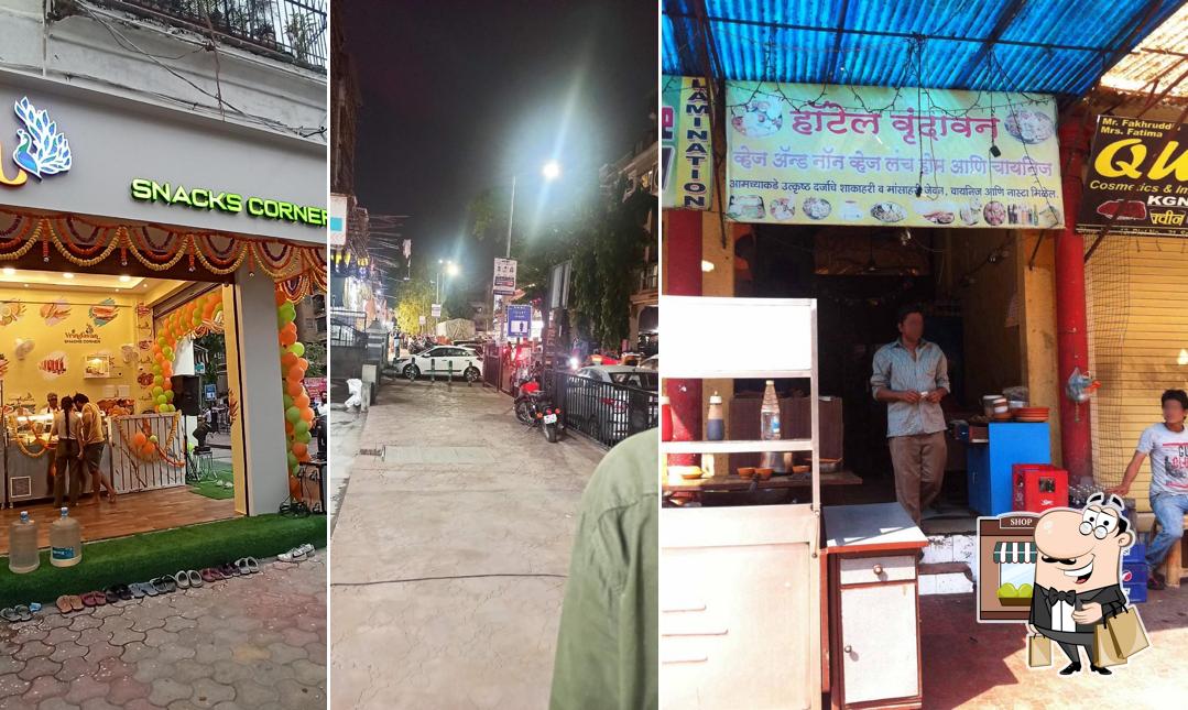The exterior of Vrindavan Snacks Corner
