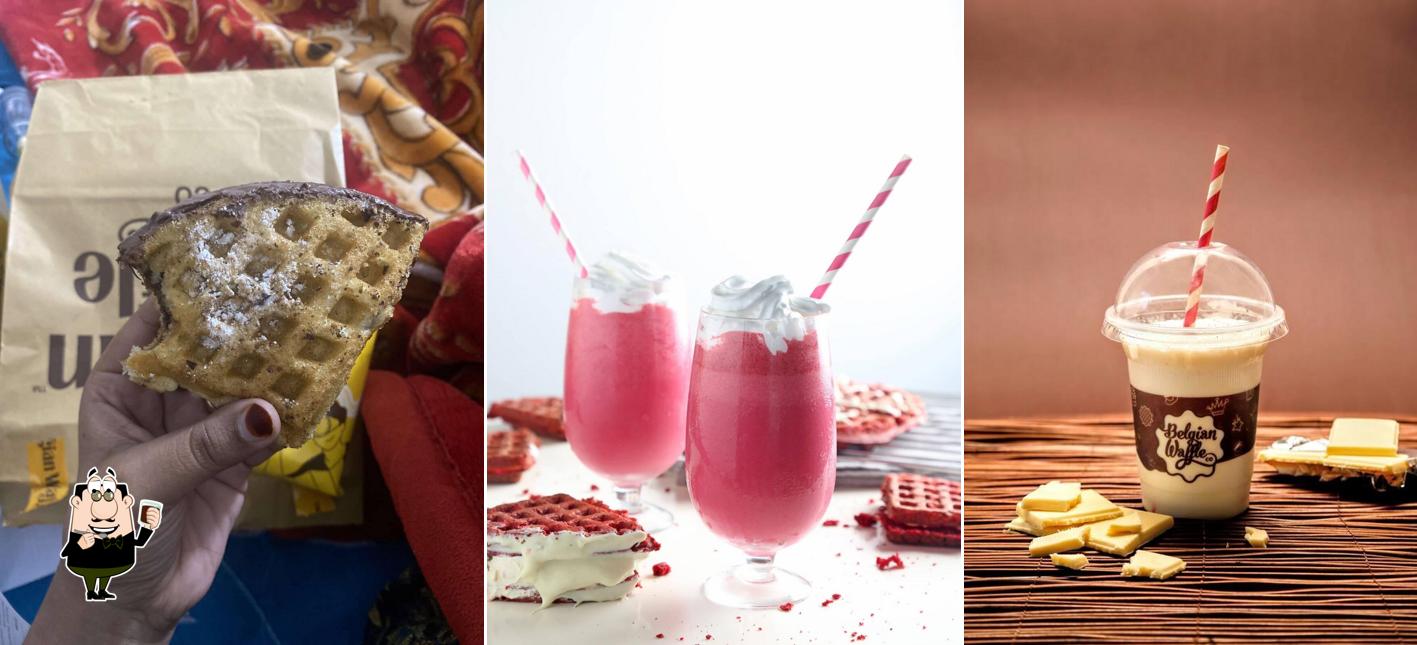 Enjoy a drink at The Belgian Waffle Co