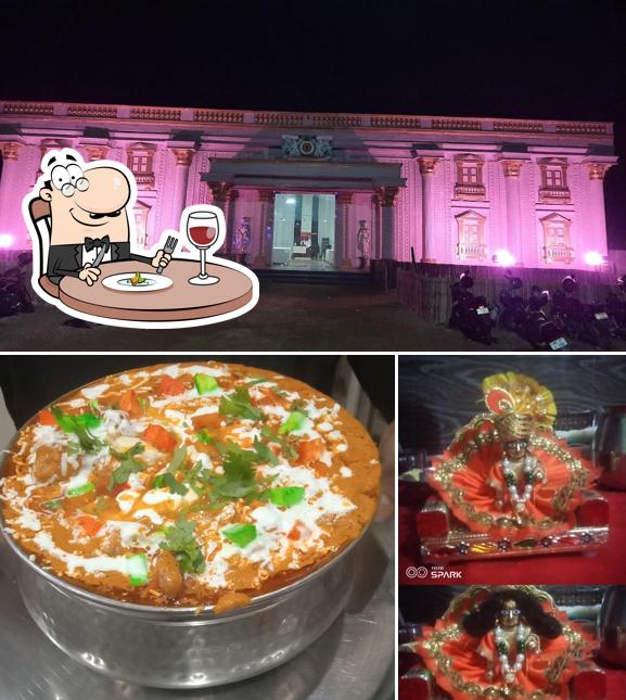 This is the image displaying food and exterior at Vijay Hotel