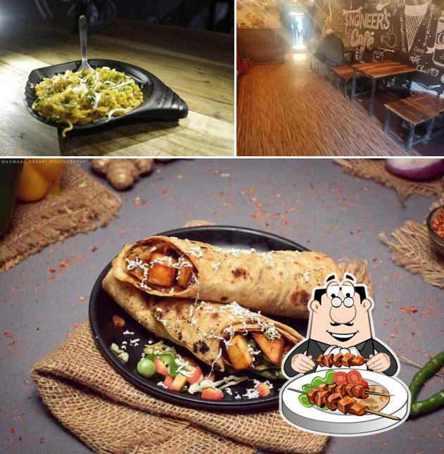 This is the image showing food and interior at Engineers cafe
