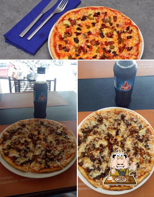 Get pizza at Pizza Stop