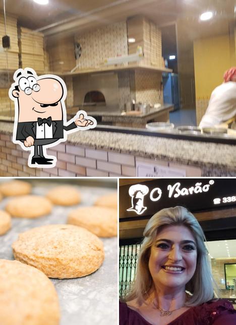 Entre diferentes coisas, interior e comida podem ser encontrados no O Barão Pizzaria - Loja Protásio Alves