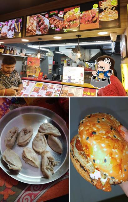 Among various things one can find food and interior at Wow! Momo