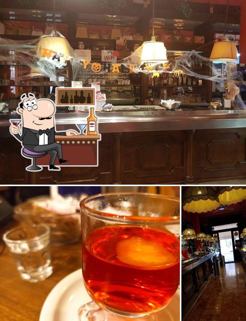 La bancone da bar e birra del ristorante