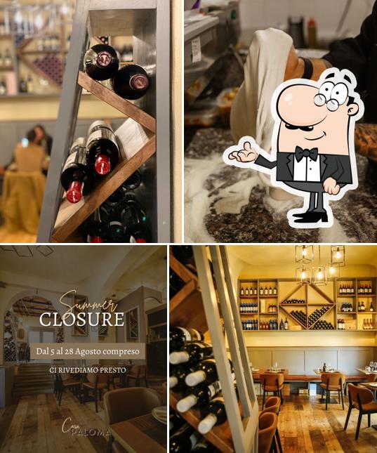 La immagine di interni e bevanda da Casa Paloma Ristorante