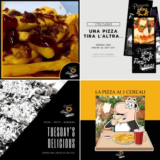 Prova a prendere un piatto di patatine a I Fiori Di Zucca - Pizzeria Roma