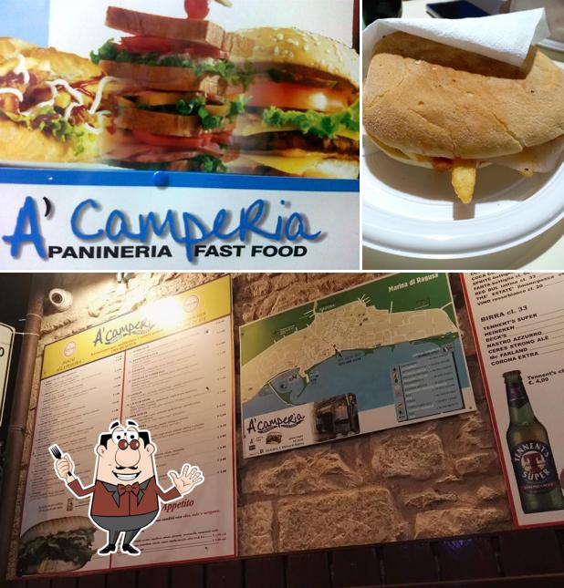 La foto di cibo e birra da A Camperia
