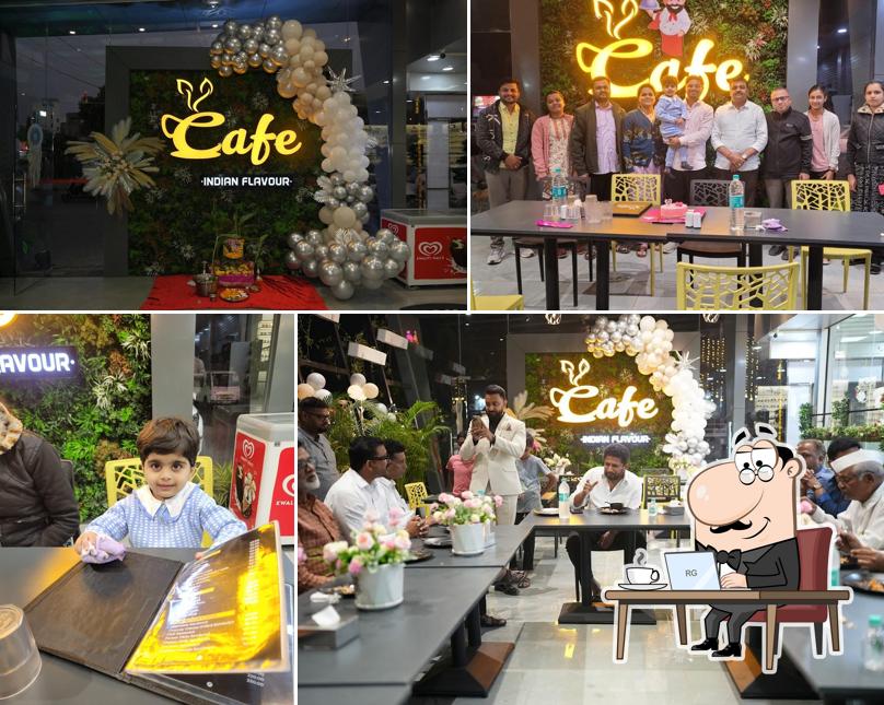 The interior of Cafe Indian Flavour
