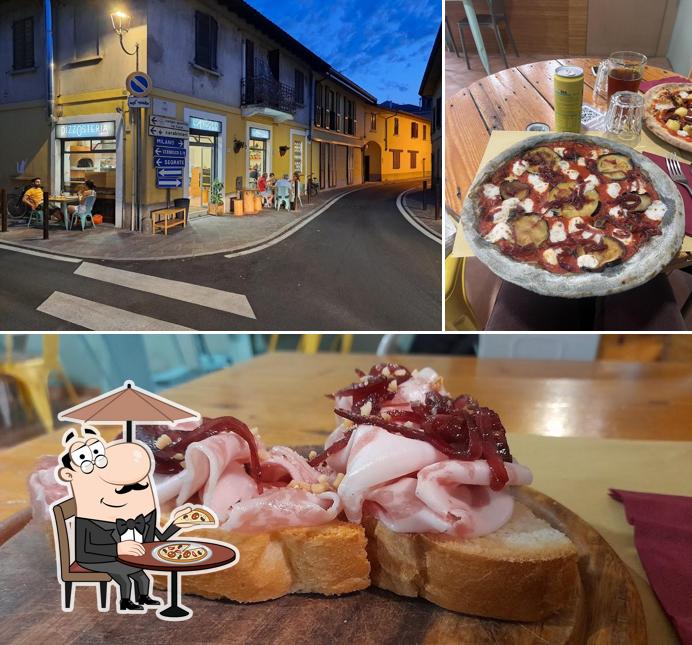 La foto di esterno e cibo da L' Angolo Pizzosteria