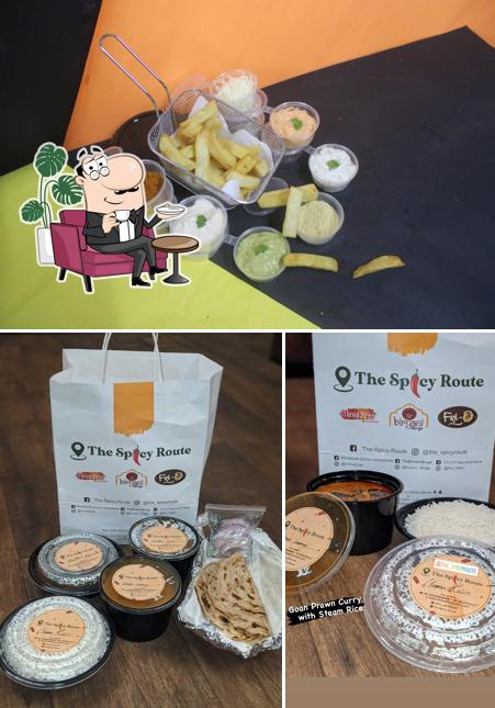 This is the image depicting interior and beverage at The Spicy Route