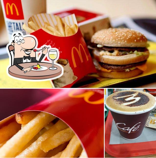Among different things one can find food and beer at McDonald's
