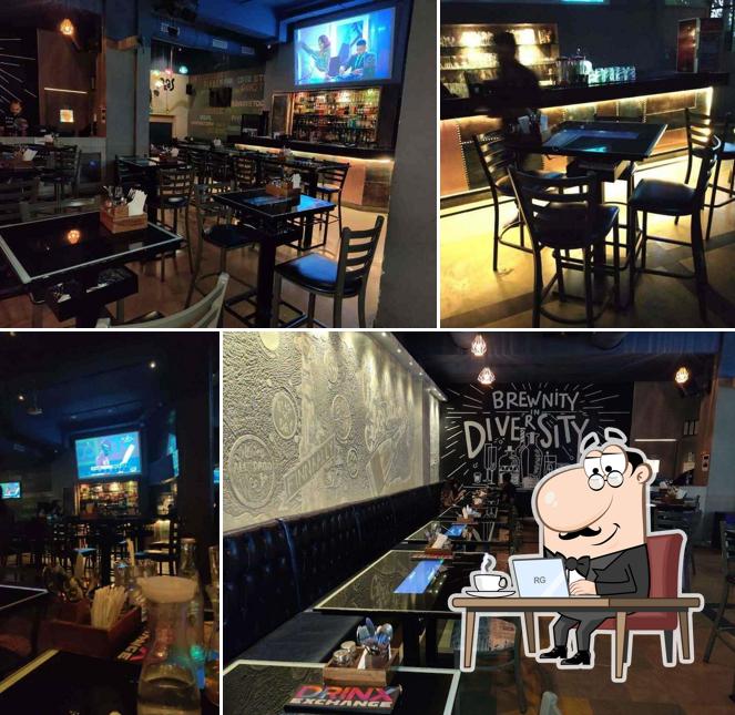 The interior of Drinx Exchange