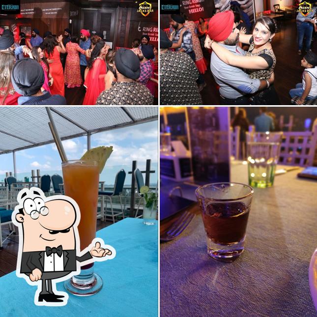 The restaurant's interior and drink