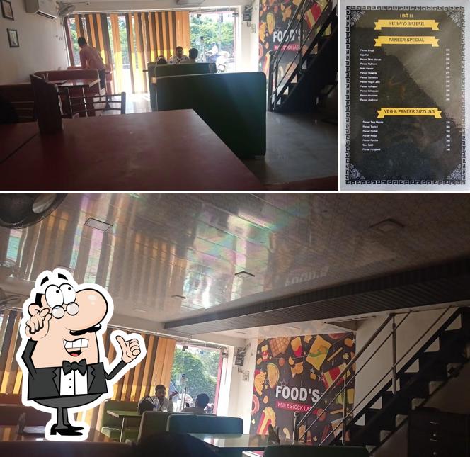 The restaurant's interior and exterior