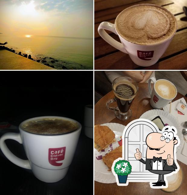 You can get some fresh air at the outside area of Café Coffee Day