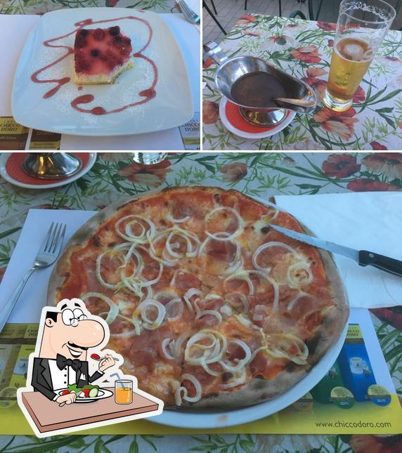 Tra le varie cose da Pizzeria Ciresa si possono trovare la cibo e birra
