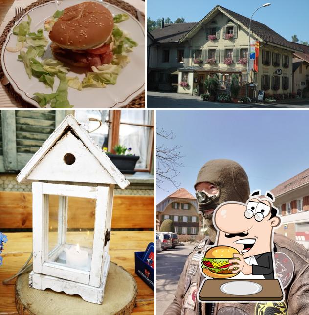 Ordina un hamburger a RESTAURANT GRÜTLI WASEN