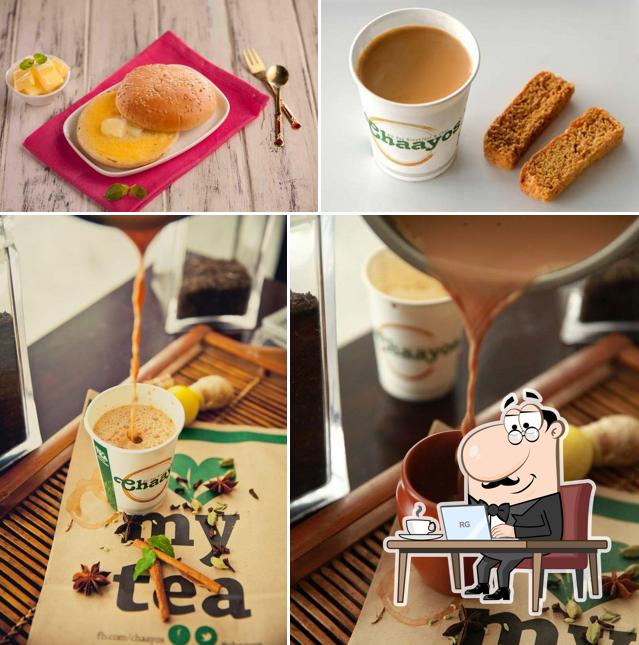 The interior of Chaayos Cafe - DLF Mall of India, Noida