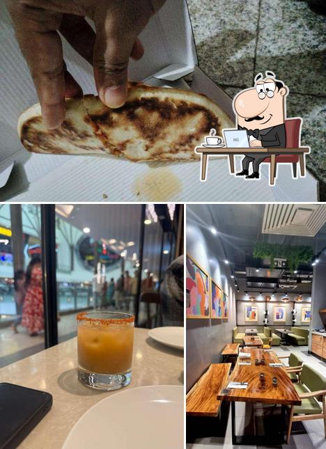 This is the photo depicting interior and food at PizzaExpress