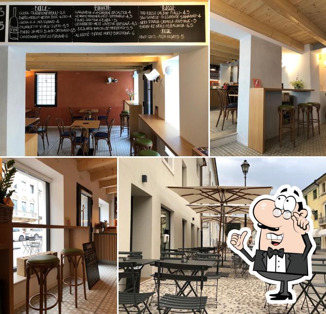 Gli interni di Osteria Dai Nemici