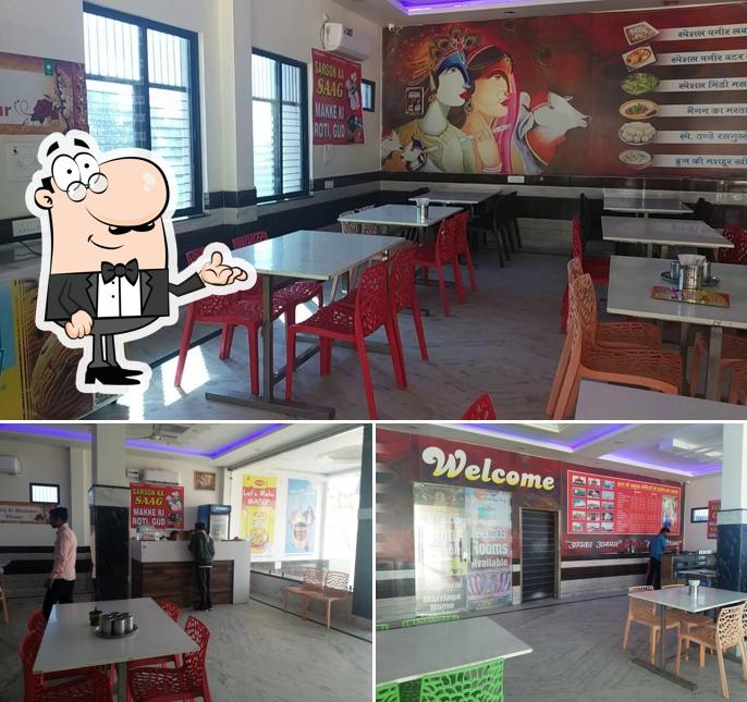 The interior of Shri Radha bhopat dhaba and Family restaurant & M\S Bhopat Resorts
