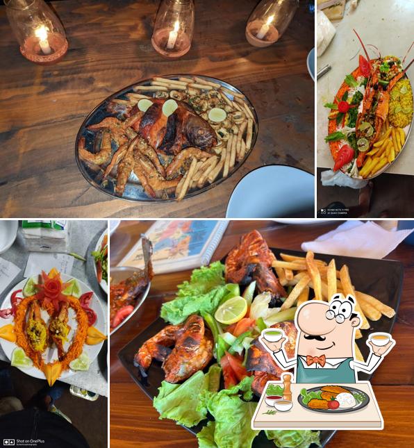 Food at Fish and Wine Beach Shack