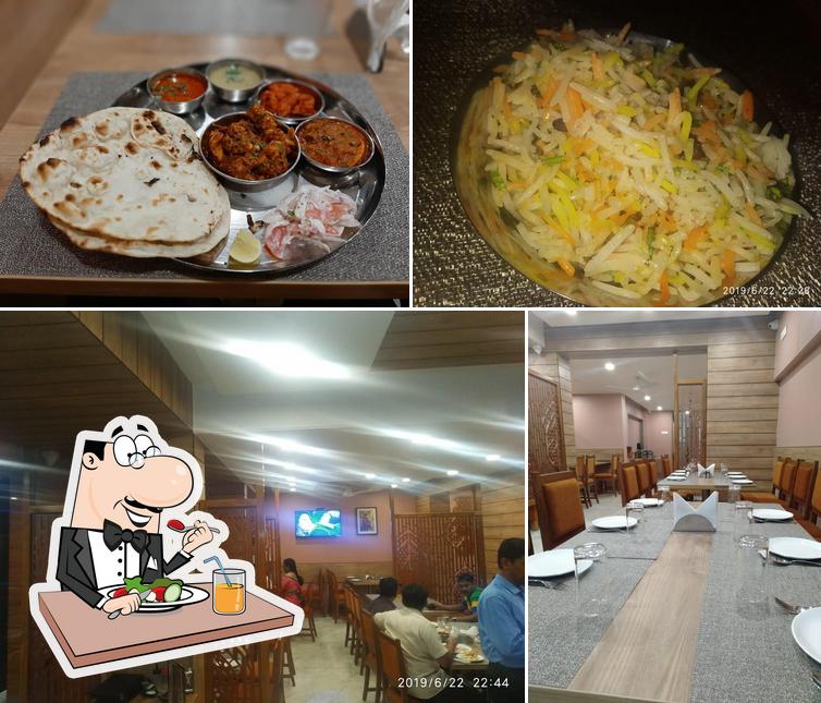 The photo of food and interior at Hotel Saisagar